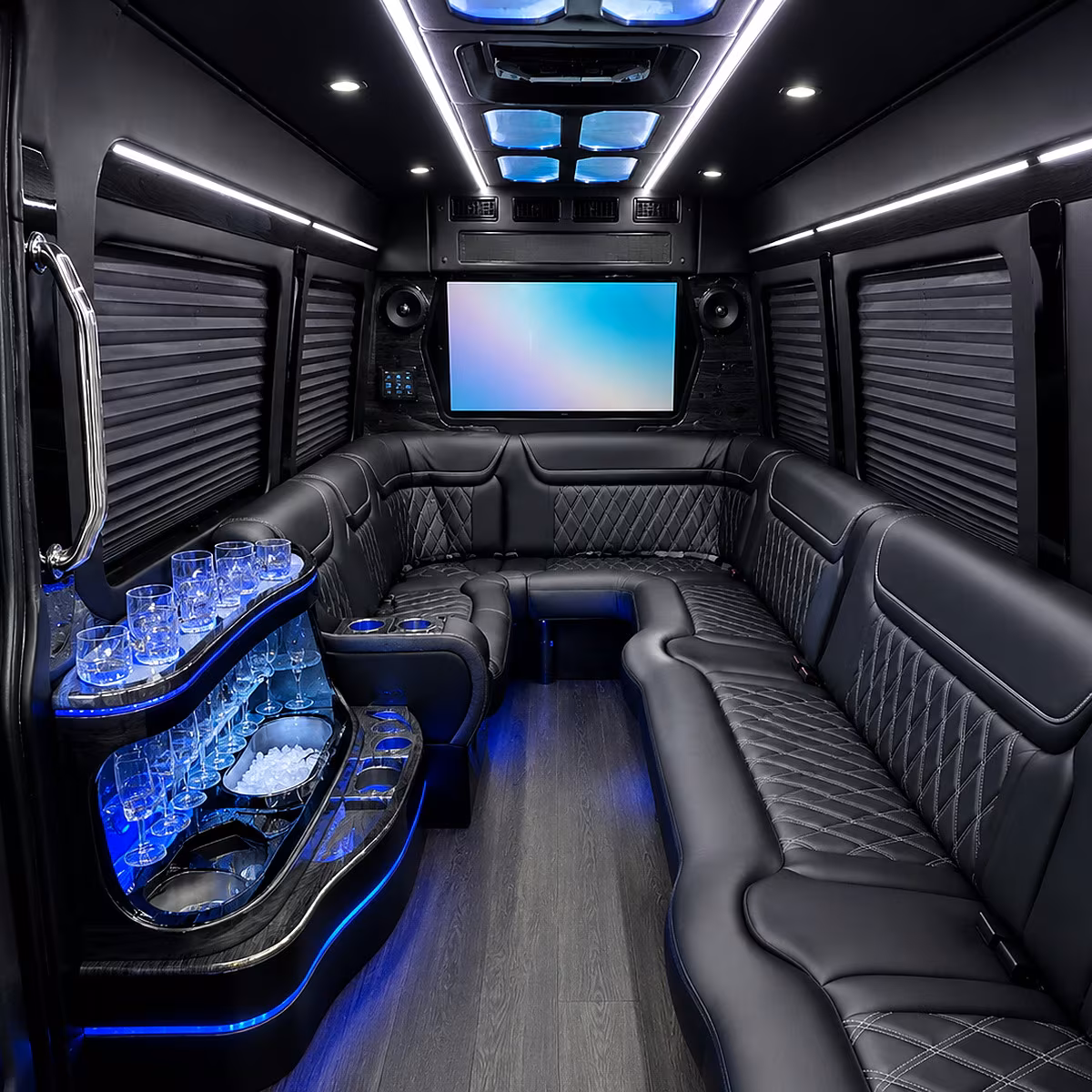 30 Passenger Party Bus Interior