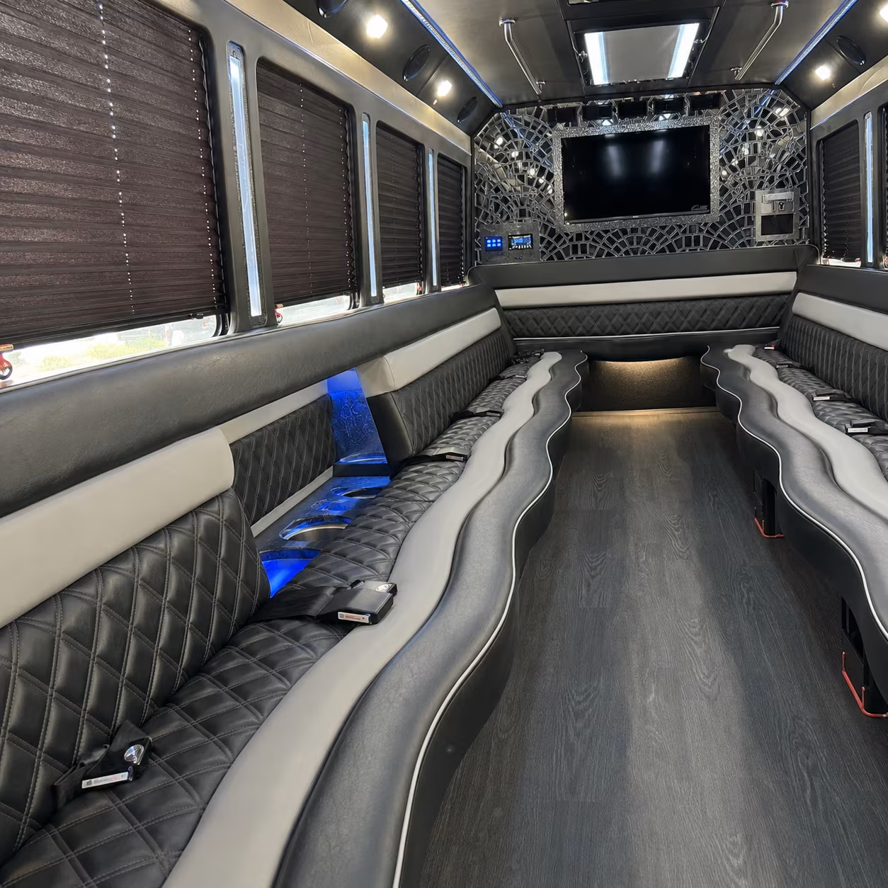 South Fulton Private Event Transportation party bus exterior