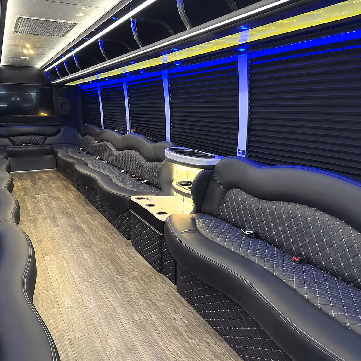 South Fulton Wedding Transportation party bus interior
