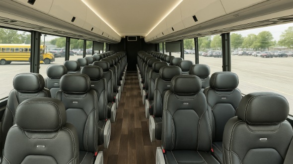 Interior of Charter Bus Company South Fulton's 28 Passenger Minibus in South Fulton