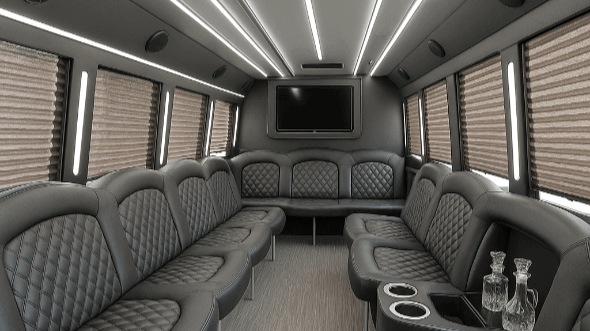 Interior of Charter Bus Company Atlanta's 28 Passenger Party Bus in Atlanta
