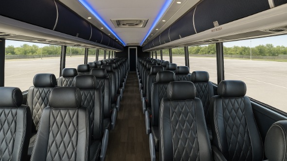 Interior of Charter Bus Company South Fulton's 45 Passenger Charter Bus in South Fulton