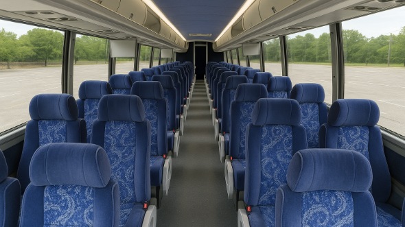 Interior of Charter Bus Company South Fulton's 48 Passenger Charter Bus in South Fulton