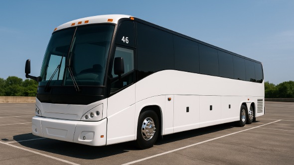 Exterior of Charter Bus Company Stonecrest's 50 Passenger Party Bus in Stonecrest