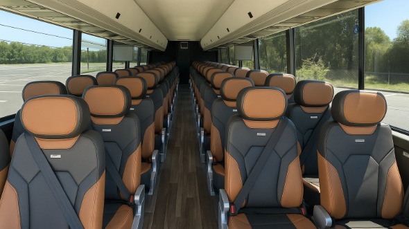 Interior of Charter Bus Company South Fulton's 51 Passenger Charter Bus in South Fulton