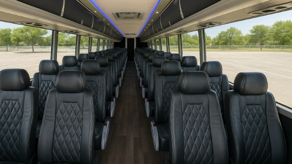 Interior of Charter Bus Company South Fulton's 54 Passenger Charter Bus in South Fulton