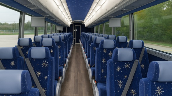 Interior of Charter Bus Company South Fulton's 55 Passenger Charter Bus in South Fulton