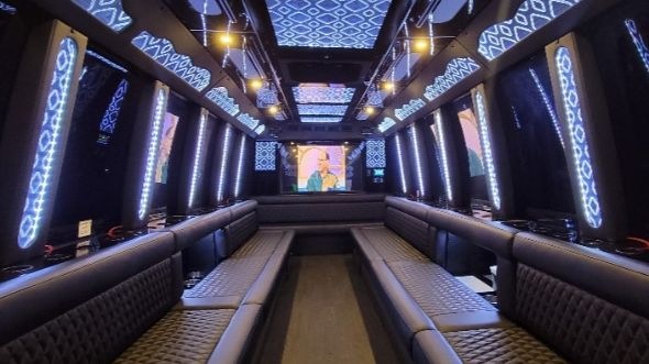 south fulton 30 passenger party bus interior