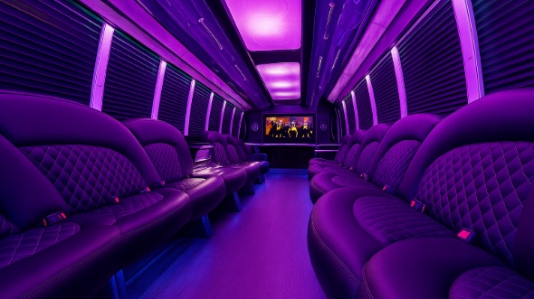 south fulton 40 passenger party bus interior